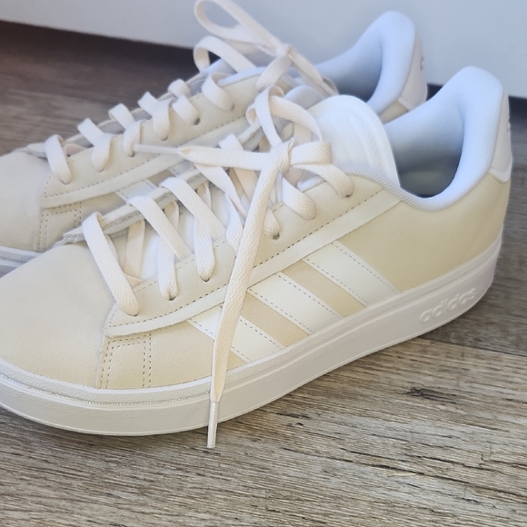 Adidas Off-White Lace-Up Sneakers - Picture 6 of 10
